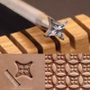 Leather Stamping Tool Hollow Box Geometric Stamp of Wheat Pattern