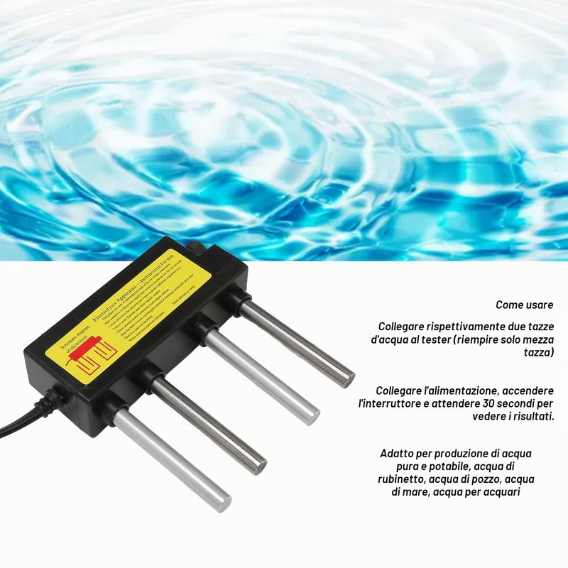 Ejoyous Elettrolizzatore d'Acqua, Test 'elettrolizzatore d'Acqua per Elettrolisi con Fusibile
