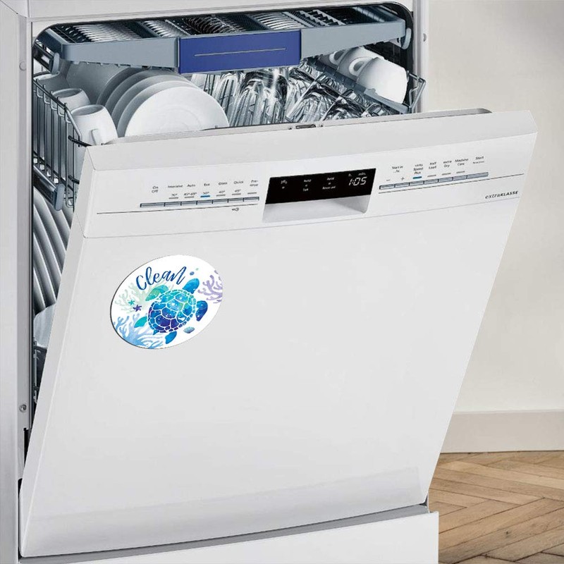WIRESTER 3.5 inch Dishwasher Clean Dirty Flip Sign Double-Sided Decoration