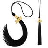 Black 2025 Graduation Tassels - 2 Pcs Tassel Charm for