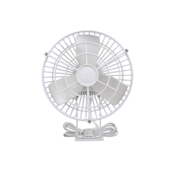 Caframo Kona. 24V Weatherproof Fan for Marine Use. IP55 Rated, Direct Wire. White, 7.0” x 7.5" x 9.5" (817CA24WBX)