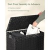 SETVSON Laundry Hamper with Lid, 112 L Handwoven Rattan Wicker