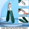 3 Piece Anti-Splash Nail Clippers Set - Wide Jaw &