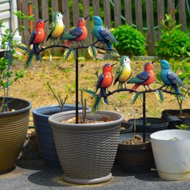 Metal Hummingbird Garden Stake, Colorful Outdoor Yard Decor, Durable Weatherproof Ornament for Patio, Lawn, and Garden Decoration(Hummingbird)