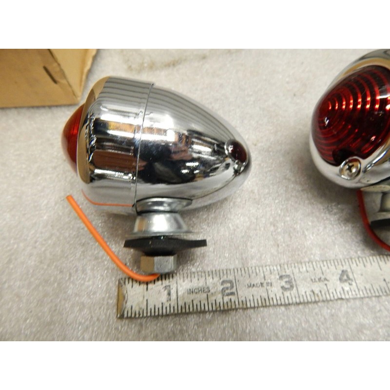 dixie Pair Bullet Lights Harley Turn Signals Marker lights Willys