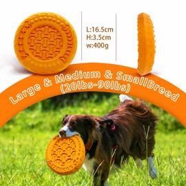 TFSZE Dog Toy, Indestructible Chew Toy for Large, Medium, Chew Toy for Dogs for Aggressive Chewers, Interactive Dog Toy, Multifunctional Natural Rubber Chew Toy (Orange)
