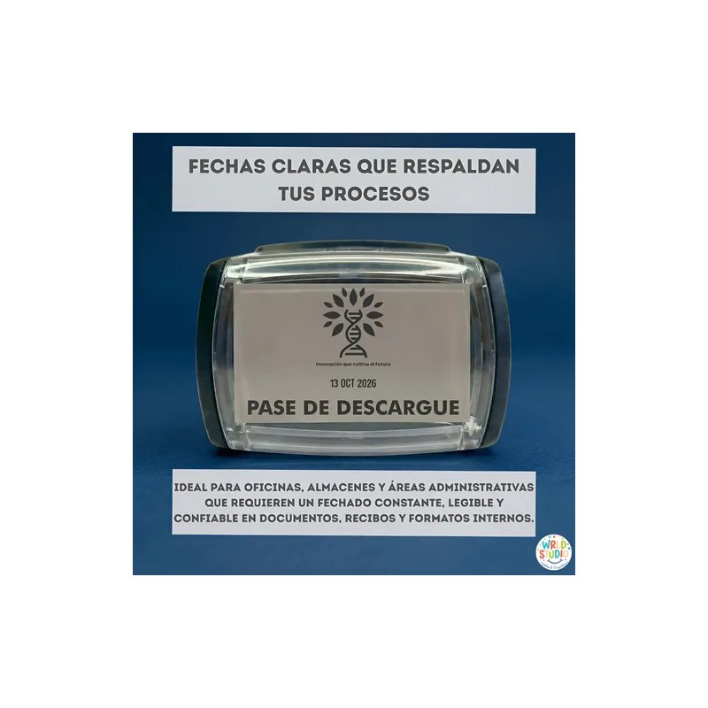 Sello Fechador Personalizado Para Empresas Y Oficinas 5x3 Cm