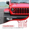 JeCar Front Grille Inserts/Headlight Trim Covers Decoration Kit Compatible with