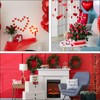 QUARKZMAN Heart Shaped Felt Pom Pom Hearts for Valentine's Day,