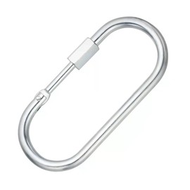 Quick Link Big Oval Locking Carabiner Clip Large Tow Chain Quick Links Rope Connector 6 Inch M10 for Trailer Swing Hammocks Cable Camping Sliver