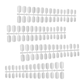 300pcs Nail Art Nail Extensions Ultra Thin Non-Tracing Clear Matte Wear Nails Ideal for Beginners and Professionals (Almond Medium Oval, 300pcs)
