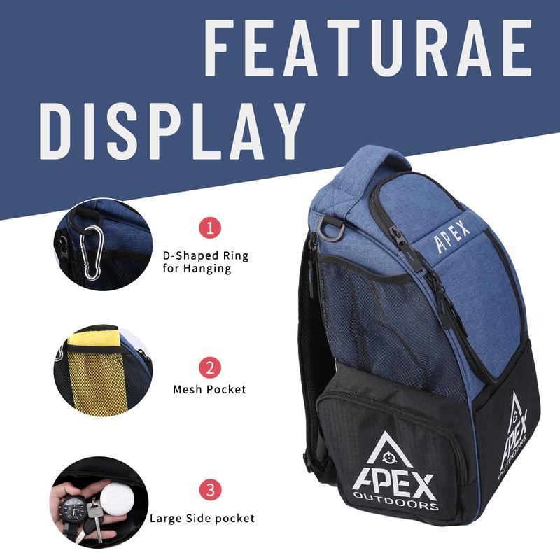 Apex Outdoors Disc Golf Bag, Disc Golf Backpack with 20+