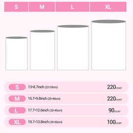 Covfresh Odor Sealing Baby Diaper Disposal Bags - L/90 Counts Unscented, Large Capcity Diaper Trash Sacks for Home, Travel & On-the-Go Use (Color:White)