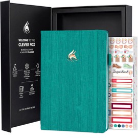 Clever Fox Ultimate Achiever’s Goal Planner - Focus & Productivity 90 Day Journal. Daily Weekly Monthly Planner Organizer & Hourly Schedule Notebook - Undated, Hardcover, A5 Size, Turquoise