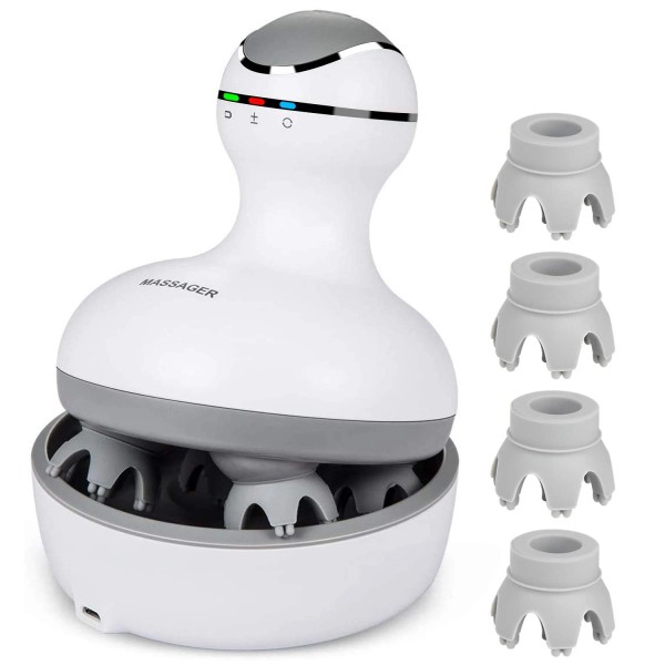 cotsoco Electric Scalp Head Massager, Scalp Hair Massage Waterproof Head