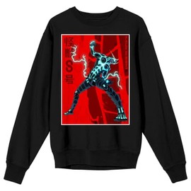 Bioworld Kaiju No. 8 Hafka Habino Kaju Form Lightning Crew Neck Long Sleeve Black Adult Sweatshirt-XXL