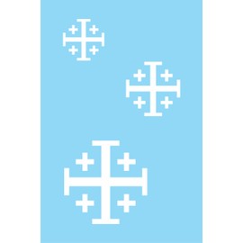 Stencils by Joanie Jerusalem Crusader Orthodox Cross Stencil Reusable Mylar Christian Symbol DIY Signs (1.5", 2", 3")