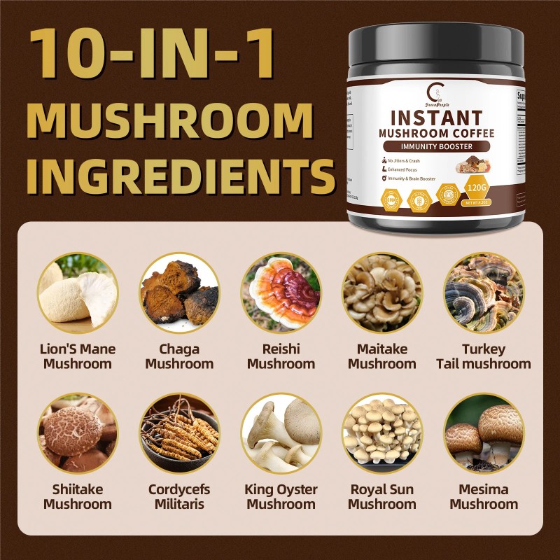B Beworths Mushroom Coffee Blend – 10+ Mushrooms with MCT