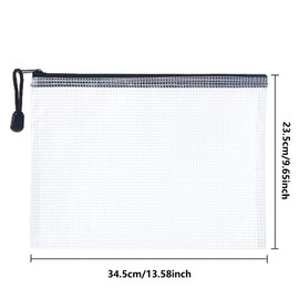 Plastic Wallets - 12 Pcs Zip Lock Bags Plastic Folders Document Wallets, A4 Ziplock Bags Wallets Plastic Zipper Bag Document Folder, 12 Colours Plastic Pockets File Bags for School, Office, Home