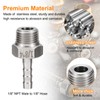 HARFINGTON Stainless Steel Barbed Fitting 1/8" NPT Male to 1/8"