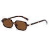 RUNHUIS Fashion Rectangular Sunglasses for Men and Women, Vintage Retro