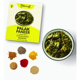 PALAK (SAAG) PANEER India Food Spice kit by Flavor Temptations. Home Cook CURRY Dishes with Beginner Seasoning Set. Gluten free, Salt free. 1 pack, Serves 2.