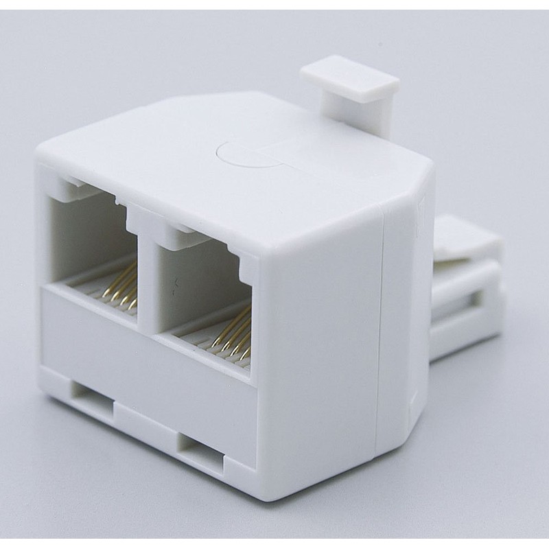 ELPA TEA-004 Double Outlet, For Telephones, 6 Pole-2 Core/4 Core