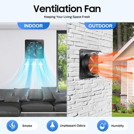 Treliamd 750w Shutter Exhaust Fan,16 Inch Wall Mount Attic Fan With Ip55 Protection Level And 85db Low Noise,Air Blower Ventilation Fan For Garage,Greenhouse,Kitchens(Black)