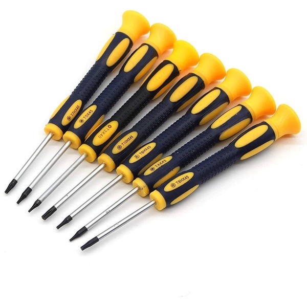 Newseego Torx Screwdriver Set T3 T4 T5 T6 T7 T8 T10 Precision Hex Lobe Wrench Set with Anti-Fidget Screw Star Special Screwdriver Magnetic Mac Book HDD Disassembly Knife Repair Tool - 7 Piece Set