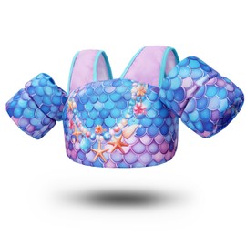 Zeraty Toddler Swim Vest Swim Arm Band for Kids,Girls Boys Pool Floats Jacket with Shoulder Harness Arm Wings for 30-60 lbs/2-8 Years Old