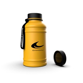 Daikoku Edelstahl Wasserflasche - 1.3l BPA frei - Nützlich für das Fitnessstudio und alle Arten von Sport - Doppelwandige Thermosflasche 12 bis 24 Stunden - Gelb