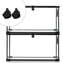 Balacoo 8 Pcs -Escape Lock Turtle Terrarium Tank Latch Snake Enclosure Fish Tank Clips for Lid Fish Tanks Glass Cover Clips Reptile Pet Tank Latch Aquarium Plastic Fish Tank Cover