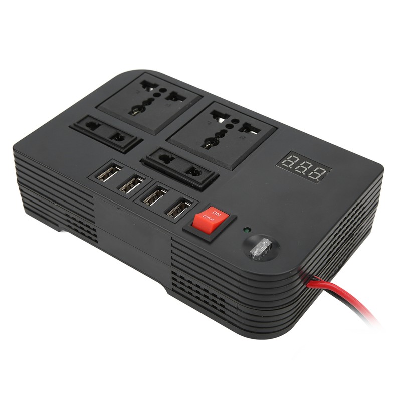 Power Converter Modified Sine Wave 12V to 220‑240V 600W Black
