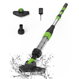 Poolergetic Cordless Pool Spa Hot Tub Vacuum Cleaner, Handheld Rechargeable Pool Cleaner, Suitable for Small Pools for Sand and Debris, Above-Ground Pools, Hot Tubs, Spas, Black