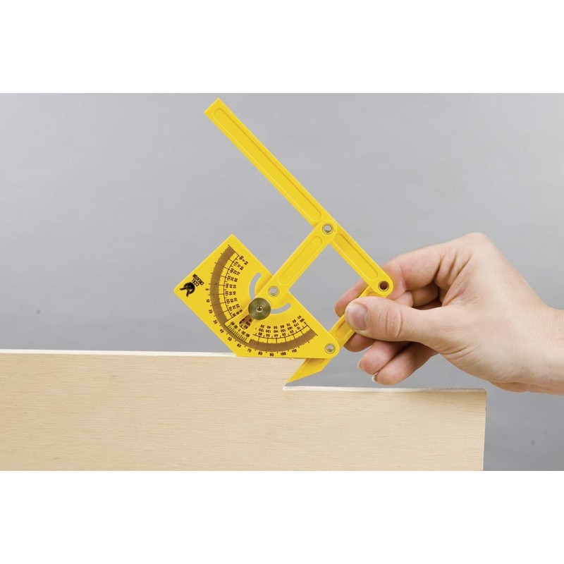kwb Angle Gauge (Plastic, 155 mm Long), Yellow, Two Arm