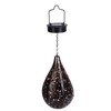 Hanging Solar Light Bronze Iron Metal Hollow Pattern Outdoor Lawn