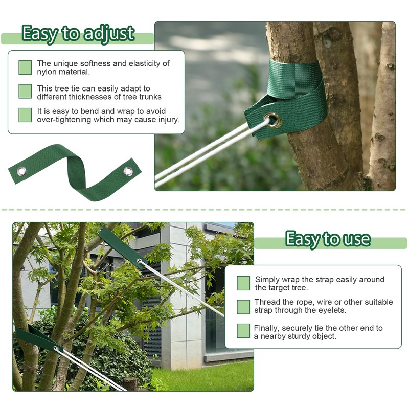 eROOSY Pack of 12 Tree Straps for Staking, Tree Support