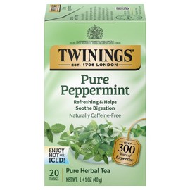 Twinings 2 Pack - Twinings Pure Peppermint Herbal Tea - 20 Count