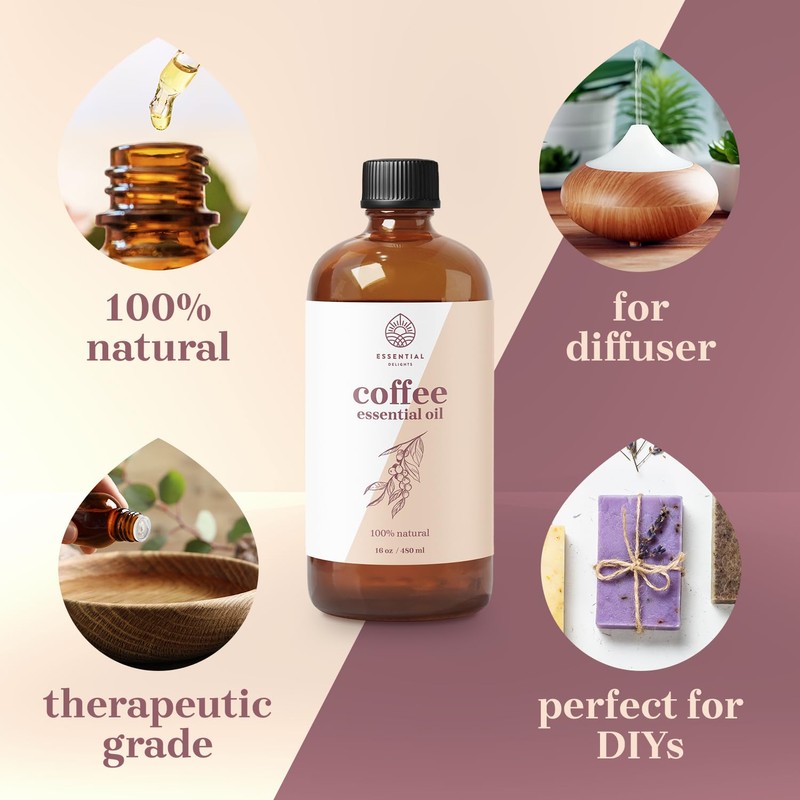 Essential Delights Coffee Essential Oil - Premium Grade 100% Undiluted