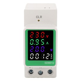 LED Digital Color Display Electricity Monitor Single Phase AC Current Voltage Frequency Power Factor Meter AC230V 0-100A Normal