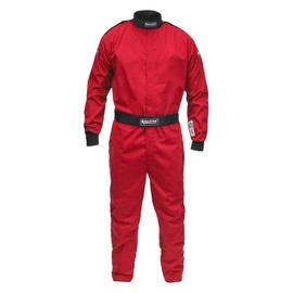‎Allstar Performance ALL931072 Driving Suit - 1-Piece - SFI 3.2A/1 - Single Layer - Fire Retardant Cotton - Red - Medium - Each