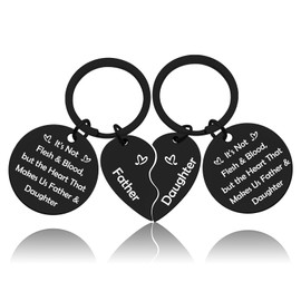 Step Dad Birthday Gifts from Daughter Step Father Daughter Keyring Bonus Dad Gift Daughter in Law Gift from Father in Law Adoption Gift Step Dad Wedding Gift from Bride Christmas Graduation Gift