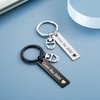 Set of 2 Key Rings with Engraving Letter I Love