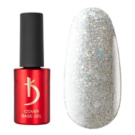 kodi professional Cover Base Crystal Drops Reflective flakes shimmer coat gel (Cover Base Crystal Drops 01, 7ml)