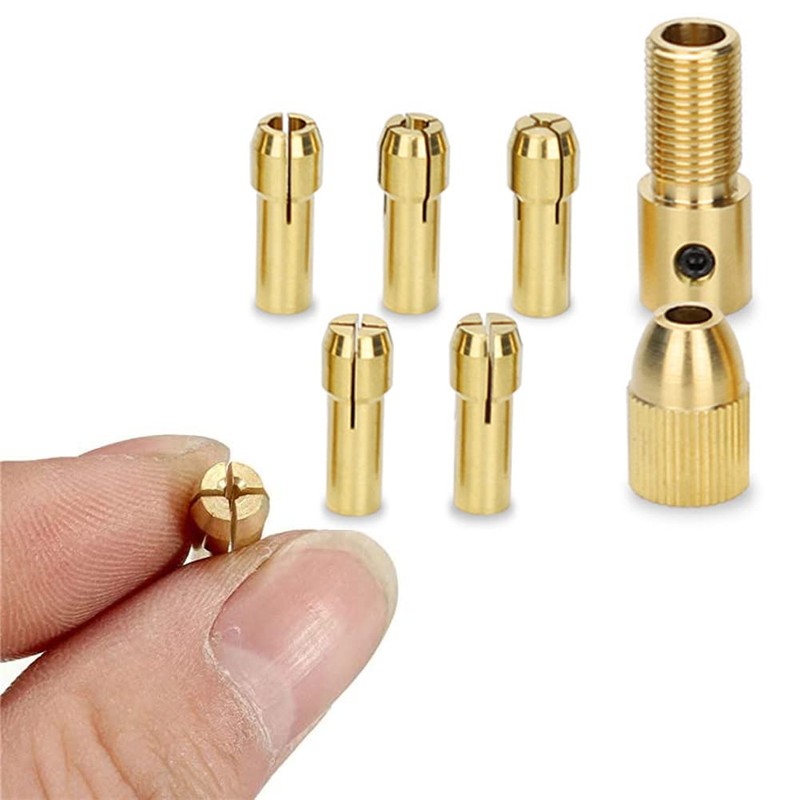 Bestgle Mini Collet Chucks 3 Sets 3.17mm Bit Collet with