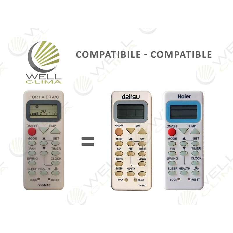 Remote Control for Haier Air Conditioners Inverter YR-M10