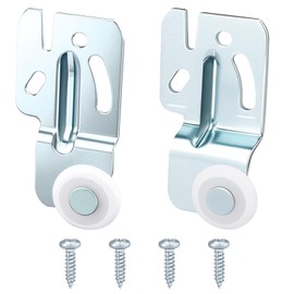 HCEWSBFD 2 Pcs Closet Sliding Door Hardware Wardrobe Roller Kit Wardrobe Wheels Replacement with 4 Screws for Top Hung Bypass Sliding Closet Doors Kitchen Doors, Including 1/4" and 1/2 Inch Thick