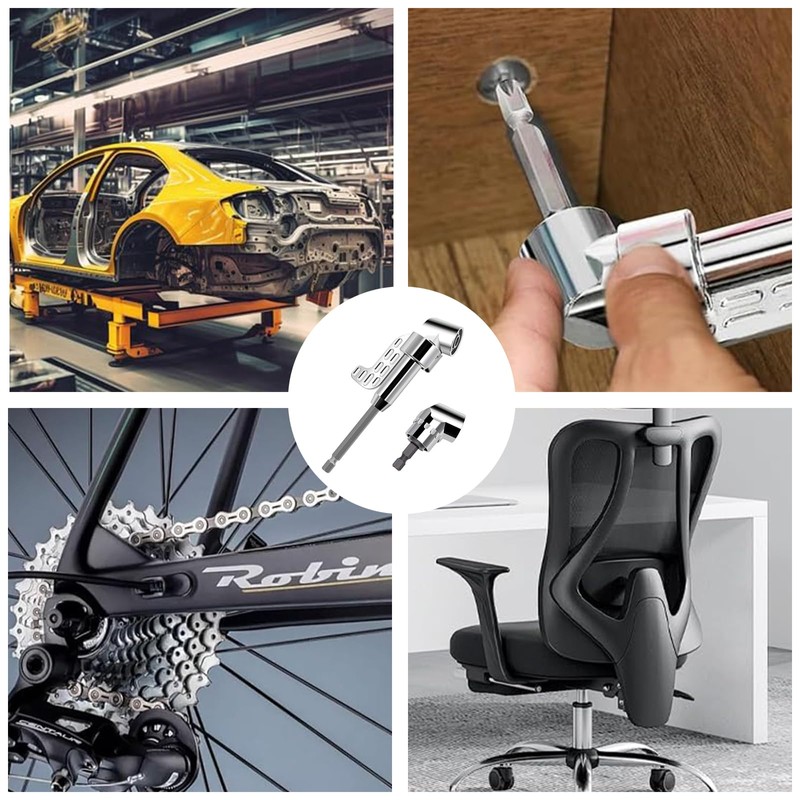 105° Angle Wrench Attachment Adapter Multi-Function Bend Screwdriver Bit Angle