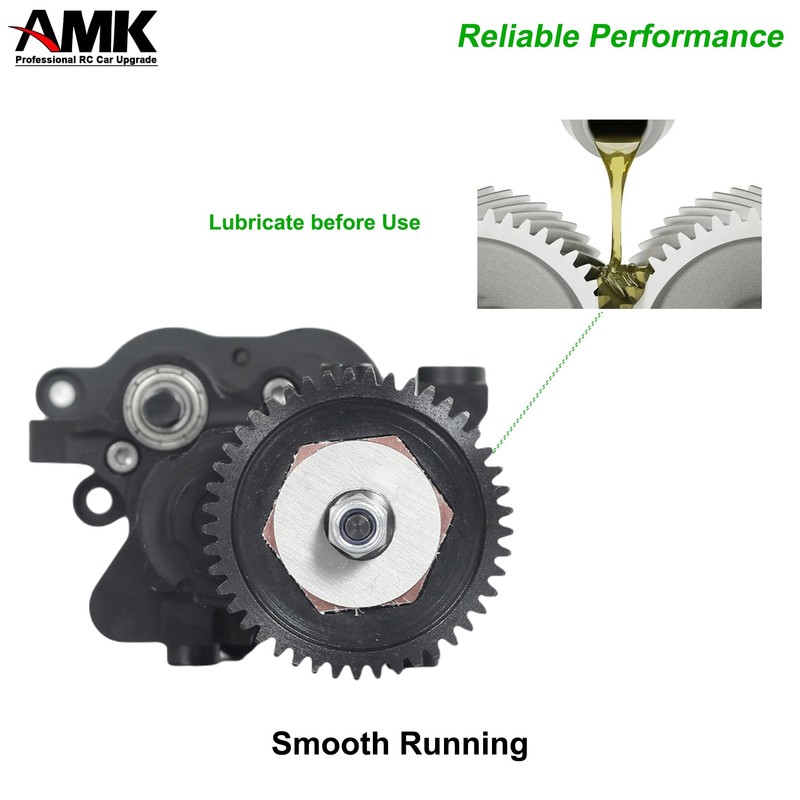 AMK 32P 2-Speed TRX4 Transmission Case Metal Transfer Gearbox for