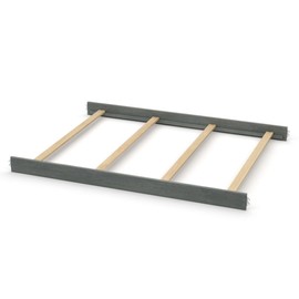 Full-Size Conversion Kit Bed Rails for Evolur Cribs - Solid Wood Crib Convertible Kit to Kids Bed - Transitional Style Rails & Easy-to-Install Child Essentials for Safety (Distressed Slate)